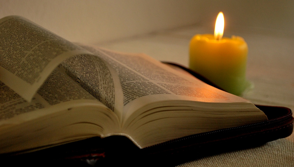 Candle and Bible