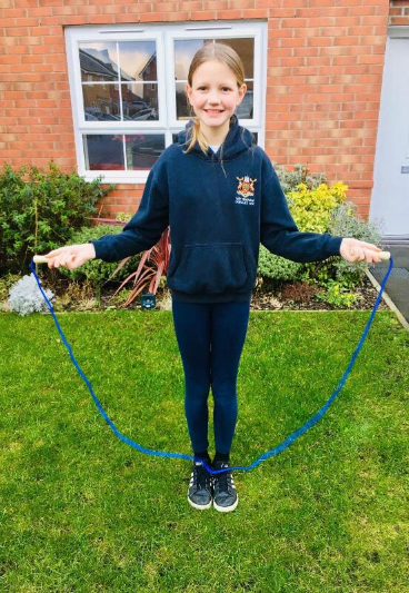Seren’s well and truly into her skipping challenge